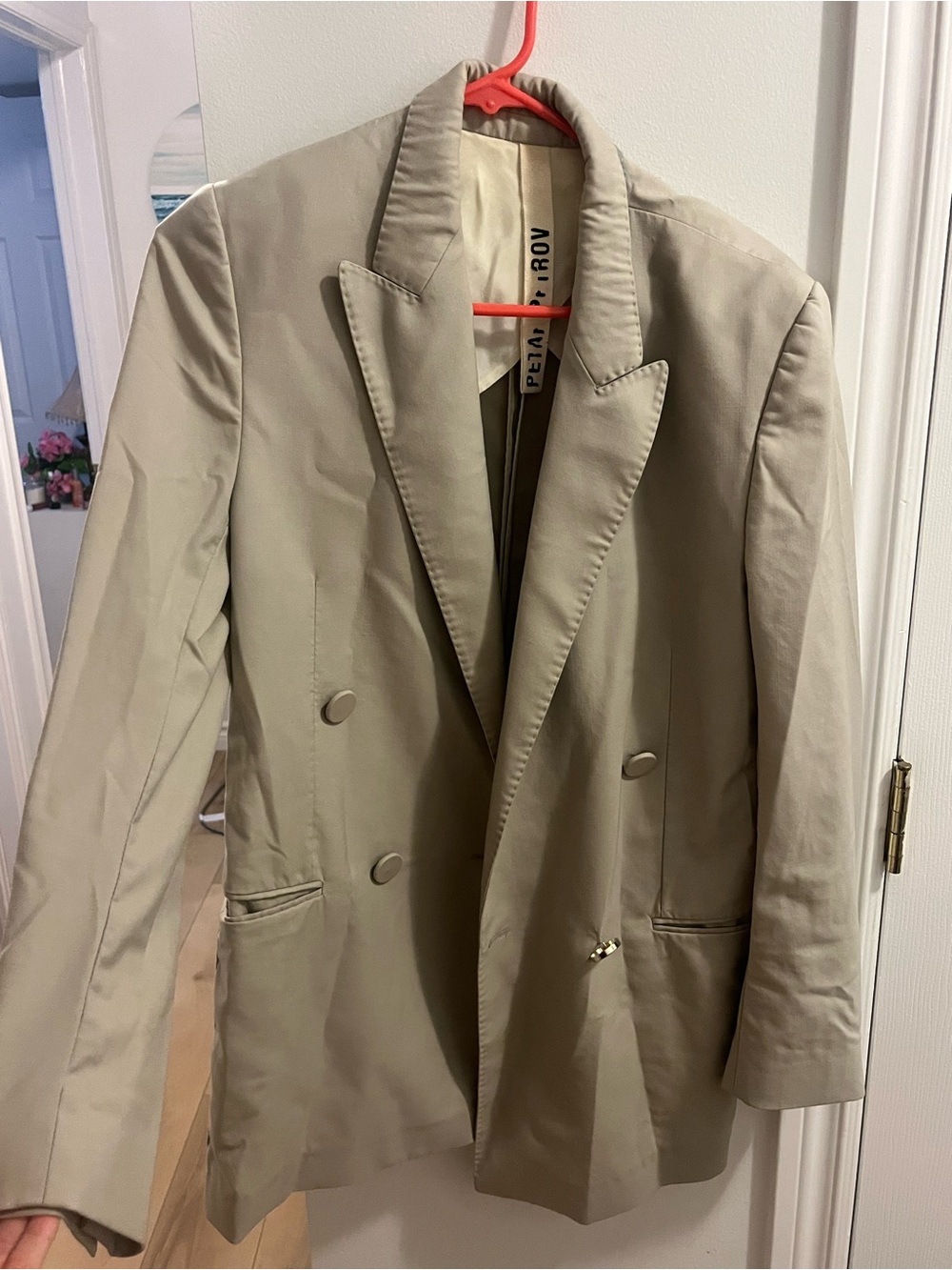 37. PETAR PETROV Beige Tailored Blazer